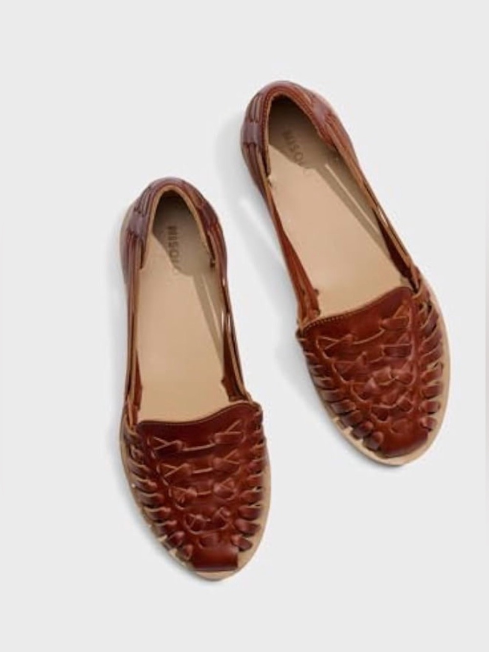 Nisolo Huarache Sandal in Brandy, size 6